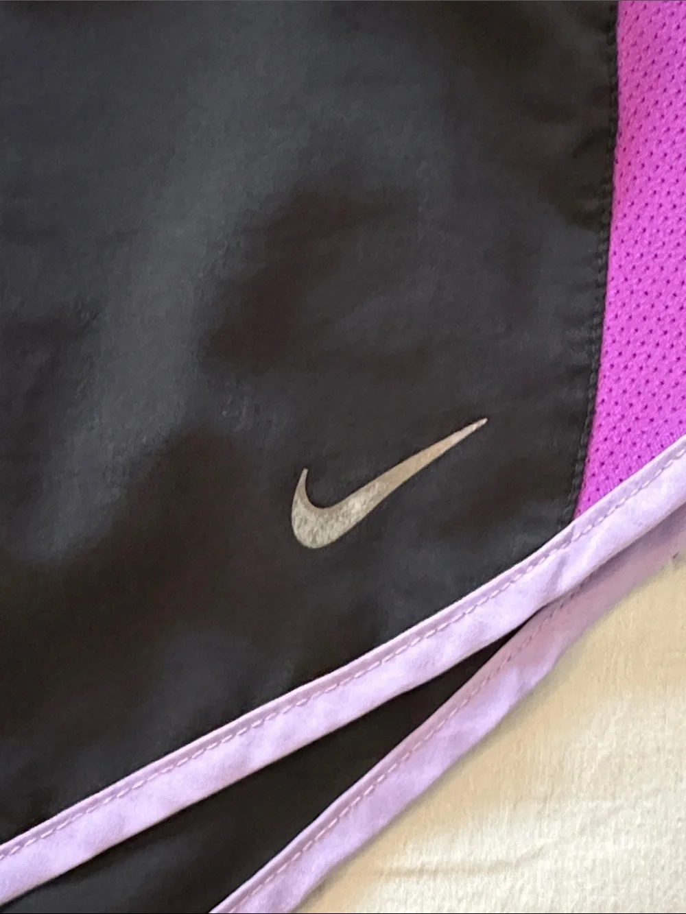 Nike Women’s Black and Lavender Athletic Shorts